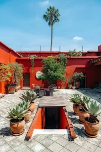 La casona de Tita-Patio central del hotel boutique en Oaxaca